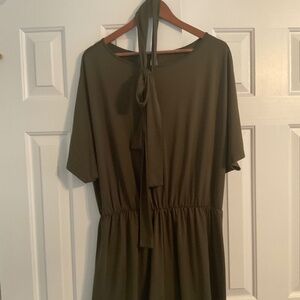 Beautiful Army Green ROMPER with belt. 3XL